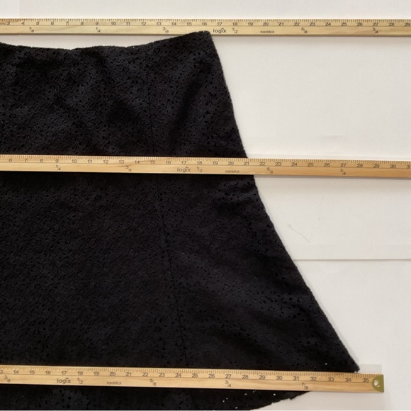 Nicole Miller Midi Short Black Skirt Size 14 - Picture 11 of 11